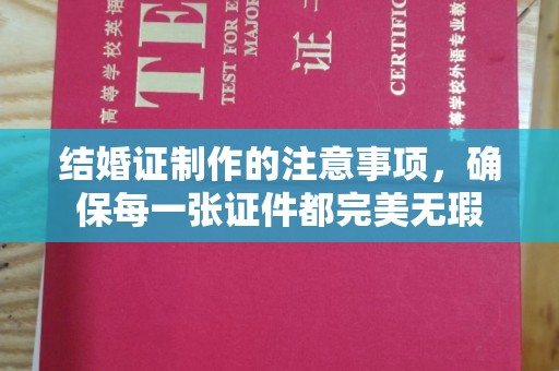 河南结婚证制作的注意事项，确保每一张证件都完美无瑕